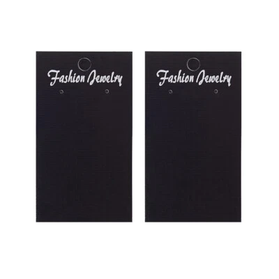 100 pcs Rectangle Black Earring Displays Paper Cards Jewelry Display 90x50mm - Image 1 of 4
