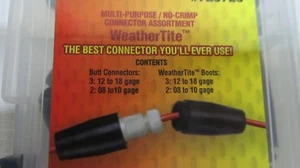 WEATHER-TITE 726720 10 PIECE  MULTI-PURPOSE/ NO-CRIMP CONNECTOR ASSORTMENT - Picture 1 of 5