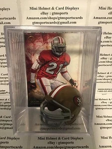 Deion Sanders San Francisco 49ers Mini Helm Kartenetui Shadowbox HOF Autogramm - Bild 1 von 1