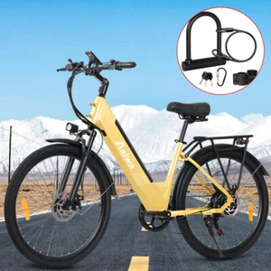 Black 750W Ebike 26" Electric Bike Bicycle CommuterTire Mountain Bikes E-bike - Picture 1 of 8