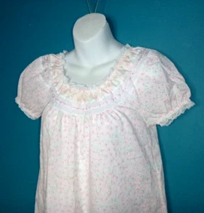 Vtg 60s Nylon Nightgown Seashells Flowers Juliet Style Empire Waist Sz M/L - Picture 1 of 9