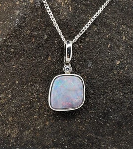 Doublet Opal Sterling Silver Pendant - Picture 1 of 4
