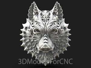 3D Model STL File for CNC Router Laser & 3D Printer Wolf 1