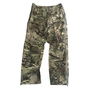 Vintage Army Trousers Waterproof Camo Over Trousers Military Green Mens Medium - Picture 1 of 8