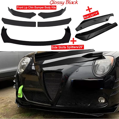 For Alfa Romeo Giulia Front Bumper Lip /Spoiler Body Kit Side+Skirt Rear — 第 1/4 张图片
