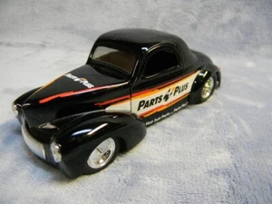 1/24 SCALE 1941 WILLYS PARTS PLUS HOT ROD BLACK LIBERTY CLASSICS DIECAST BANK - Picture 1 of 9