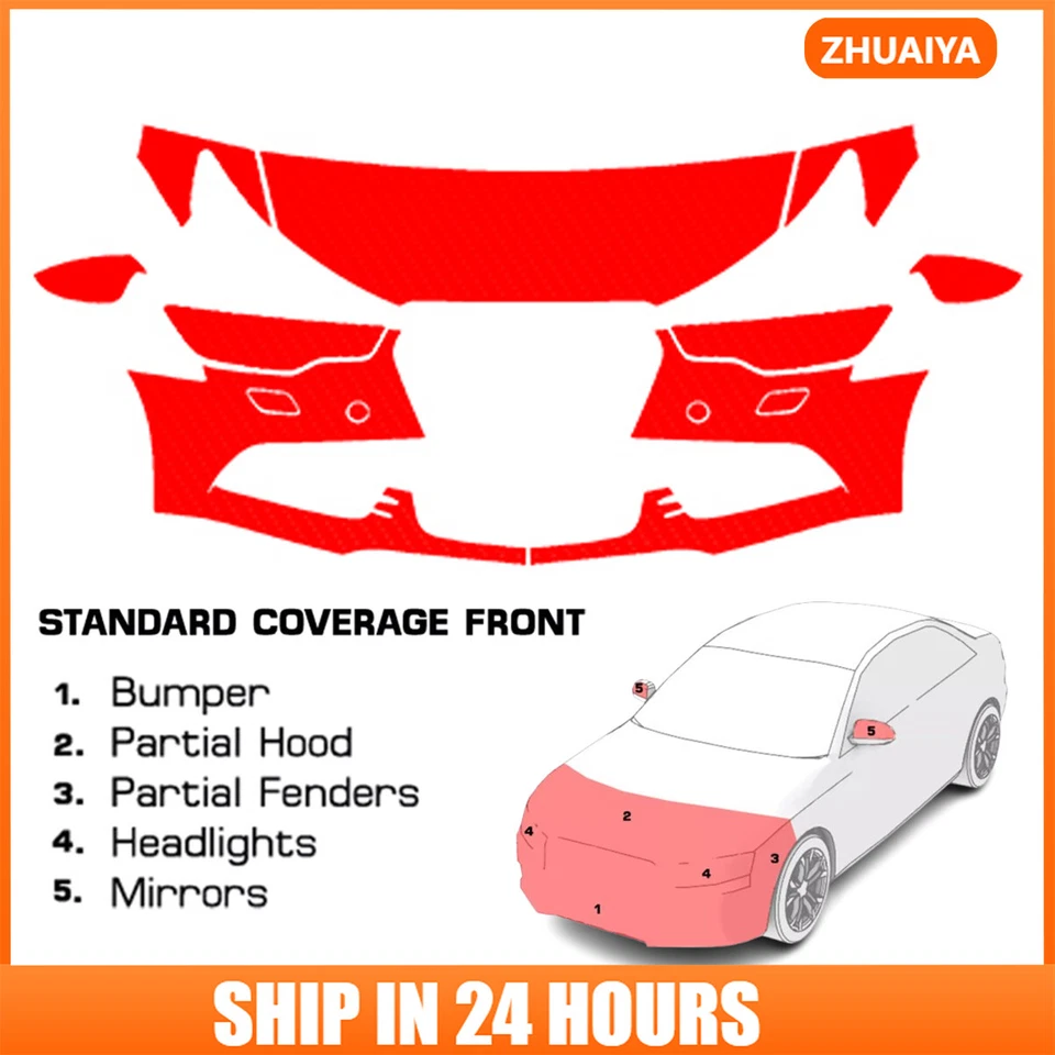 Kit de sujetador transparente de película de protección de pintura precortada de 8,5 millas PPF para Audi A6 2012-2015 Foto 1 de 4