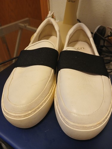 Mocassini casual UGG WHITE slip on in pelle scarpe basse 7 usati