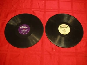 Les Baxter 78 RPM Capitol 1760 2632 1951-53 Because of You Manhattan Somewhere - Imagen 1 de 7