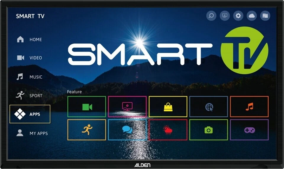 Alden SMARTWIDE LED-Smart-TV, 22" (55cm), DVB-S2/T2, WiFi, HDTV, Bluetooth - Bild 1 von 1