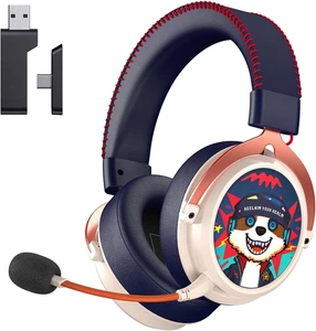 Cuffie Gaming Wireless per Ps5/Pc/Switch, Trasmettitore Type-C & Type-A, Microfo - Foto 1 di 12