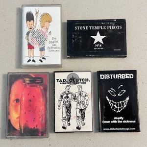 CASSETTE TAPE LOT Tad, Clutch, Disturbed, STP, Alice In Chains, Beavis Butthead - Picture 1 of 12