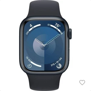 Apple Watch Series 9 41mm Aluminum Case with Sport Band - Midnight, S/M (GPS)... - Zdjęcie 1 z 8