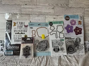 5 juegos de estampillas y troquelado de artesanía varias marcas NUEVO álbum de recortes fabricación de tarjetas - Imagen 1 de 11