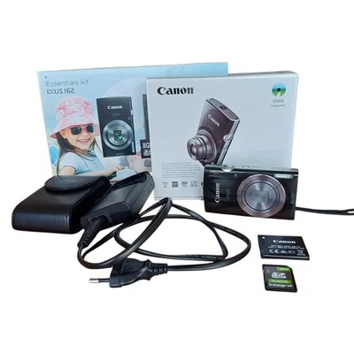 Canon IXUS 162 Kompakte Digitalkamera 20MP 8X Zoom Schwarz mit OVP - Bild 1 von 4