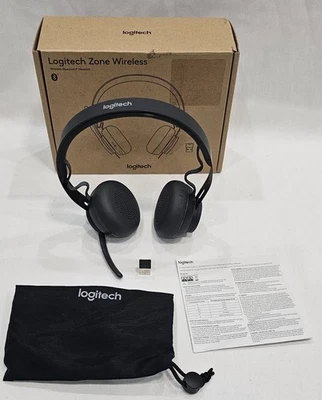 Logitech Zone Wireless Certified for Microsoft Teams Bluetooth Headset, Graphite - Image 1 of 4