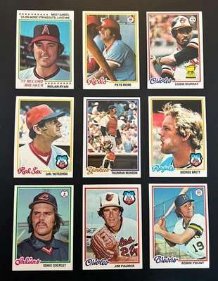 Juego completo de béisbol Topps 1978 (726) - ¡muy afilado! Foto 1 de 4