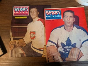   RIVISTA HOCKEY SPORT REVUE 1958 COPERTINA BERT OLMSTEAD TOORNTO FOGLIA D'ACERO  - Foto 1 di 14