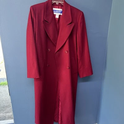 Pendleton Women’s 100%wool Trench Coat.  Red Size 6 - Image 1 of 4