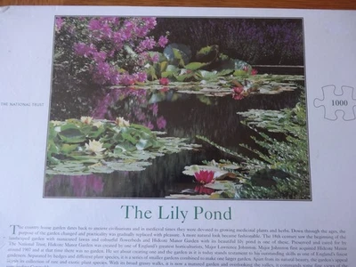 NATIONAL TRUST 1000 piece JIGSAW PUZZLE THE LILY POND HIDCOTE MANOR  2002 NEW - Image 1 of 4