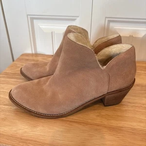 Kelsi Dagger Tan Fur Lined Ankle Boots Size 10 - Picture 1 of 10