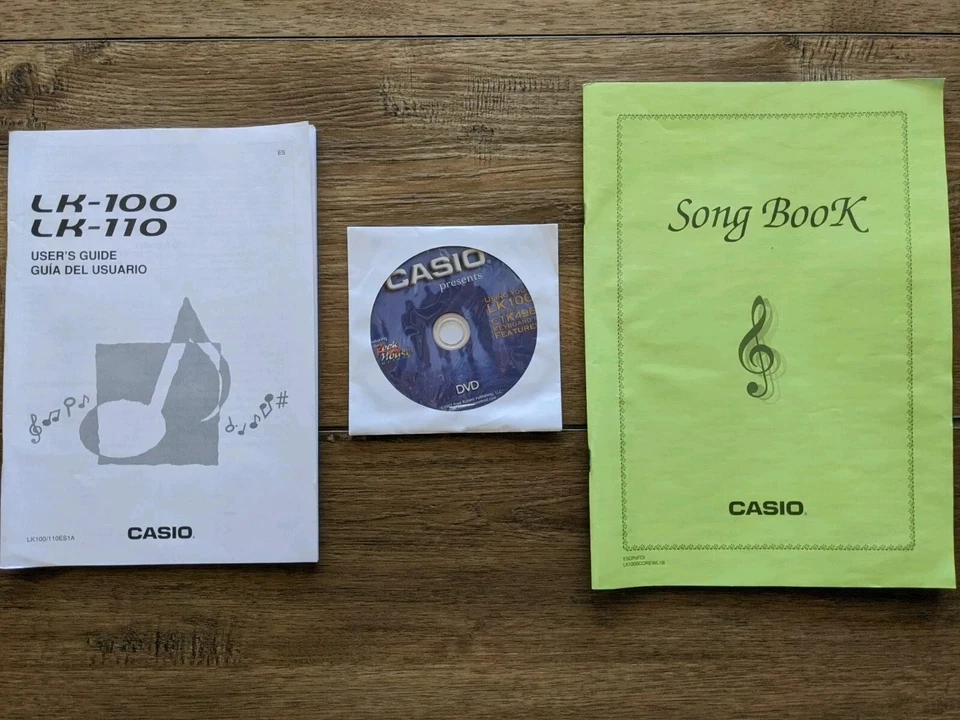 Casio LK100 LK110 Users Guide Keyboard DVD Songbook INS2 - Image 1 of 4