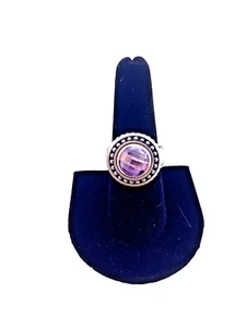 Authentic Kameleon KR028 Sterling Silver Ring Size 8 with Amethyst Stone Pop - Picture 1 of 3