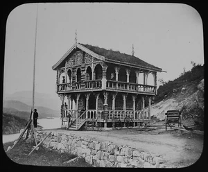 OLD HOUSE AT BOTTEN THELEMARKEN NORWAY C1890 Magic Lantern Slide PHOTO TELEMARK - Picture 1 of 5