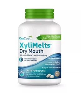 OraCoat XyliMelts Dry Mouth Relief Moisturizing Stick-On-Melts with Xylitol 80ct - Picture 1 of 6