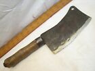 Antique Iron Butchers Meat Cleaver Butchering Kitchen Tool Blade 