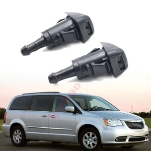 2x Capucha Parabrisas Limpiaparabrisas Boquilla Pulverizador Brazo Jet Para Chrysler Town&Country - Imagen 1 de 17