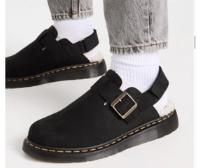 Dr. Martens Jorge II Faux Fur Lined Suede Slingback Mules MSRP$180 WARM & COMFY - Picture 1 of 24
