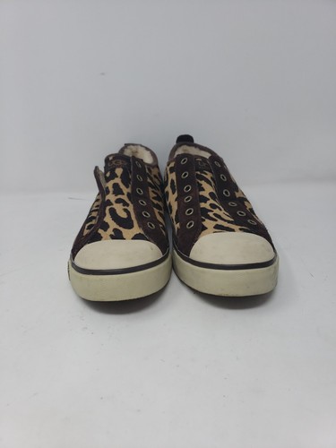 UGG Jass Exotic Slip On Sneakers Casual Mocassini Leopardati Pelliccia di Polpaccio Donna 8 5