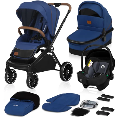 LIONELO® Kinderwagen 3 in 1 Kombikinderwagen  Buggy + Babywanne + Babyschale - Bild 1 von 4
