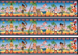 Cinta para tartas cumpleaños oblea - fondant Jake y los piratas del país de nunca jamás P1 - Imagen 1 de 1