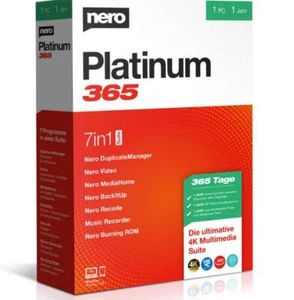 Nero Platinum 365 -Version 2025- 1 PC/1 Jahr Windows 11/10/8/7, Download - Bild 1 von 1