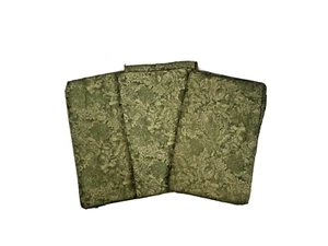 Juego de 3 cortinas de lujo hechas a medida verdes florales paneles damasco cortinas calidad 82" - Imagen 1 de 7