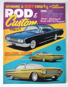 Rod & Custom Magazine November 1963 Vintage Classic Hot Rod Car Photos Models - Picture 1 of 7