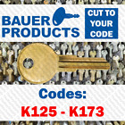 Bauer Replacement Key for T Handle Camper Lock Cut to Code K125 - K173