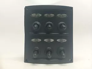 Marine Boat 6 Gang Splashproof Switch Panel IP65 Fuses 15Ax3 LED Indicator - Picture 1 of 5