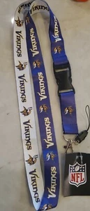 Minnesota Vikings abnehmbares Team Logo Qualität Schlüsselband Schlüsselanhänger NFL - Bild 1 von 2