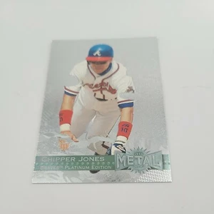 1996 Fleer Chipper Jones #129 Metal Atlanta Braves Baseball Card - Picture 1 of 2