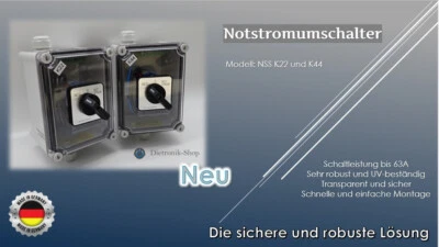 Notstromumschalter / Netzumschalter für Stromaggregat bis 63A - Bild 1 von 4