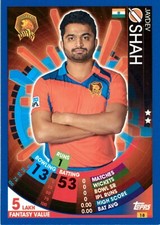 ✺New✺ 2017 2018 GUJARAT LIONS IPL Cricket Card JAYDEV SHAH Topps Attax
