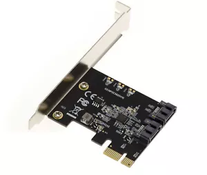 Pcie 3.0: Controller SATA 6GB 2 Ports Chipset JMB582 - High Low Profile - Picture 1 of 3