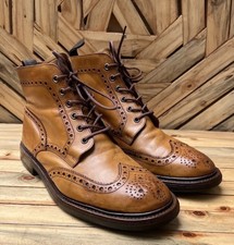 🔥Loake 1880 ‘BEDALE' Wingtip Brogue Brown Leather Boots Size UK 9 US 10