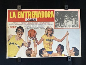 1978~COACH~ Cathy Lee Crosby~ Michael Biehn~COMEDY~ Original Mexican Lobby Card