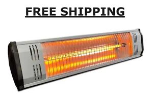 1500W Infrared Quartz Outdoor Space Heater - Wall/Ceiling Mount Garage Heater