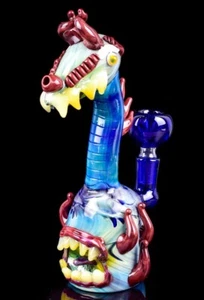"Tubo de agua de vidrio monstruo bong de 9" dragón burbujeador bong burbujeador bong genial *EE. UU.* - Imagen 1 de 7