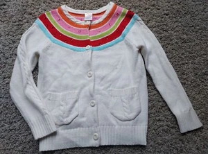 Gymboree size Small 5-6 Cozy Cutie White Sweater Button Up Cardigan - Picture 1 of 6